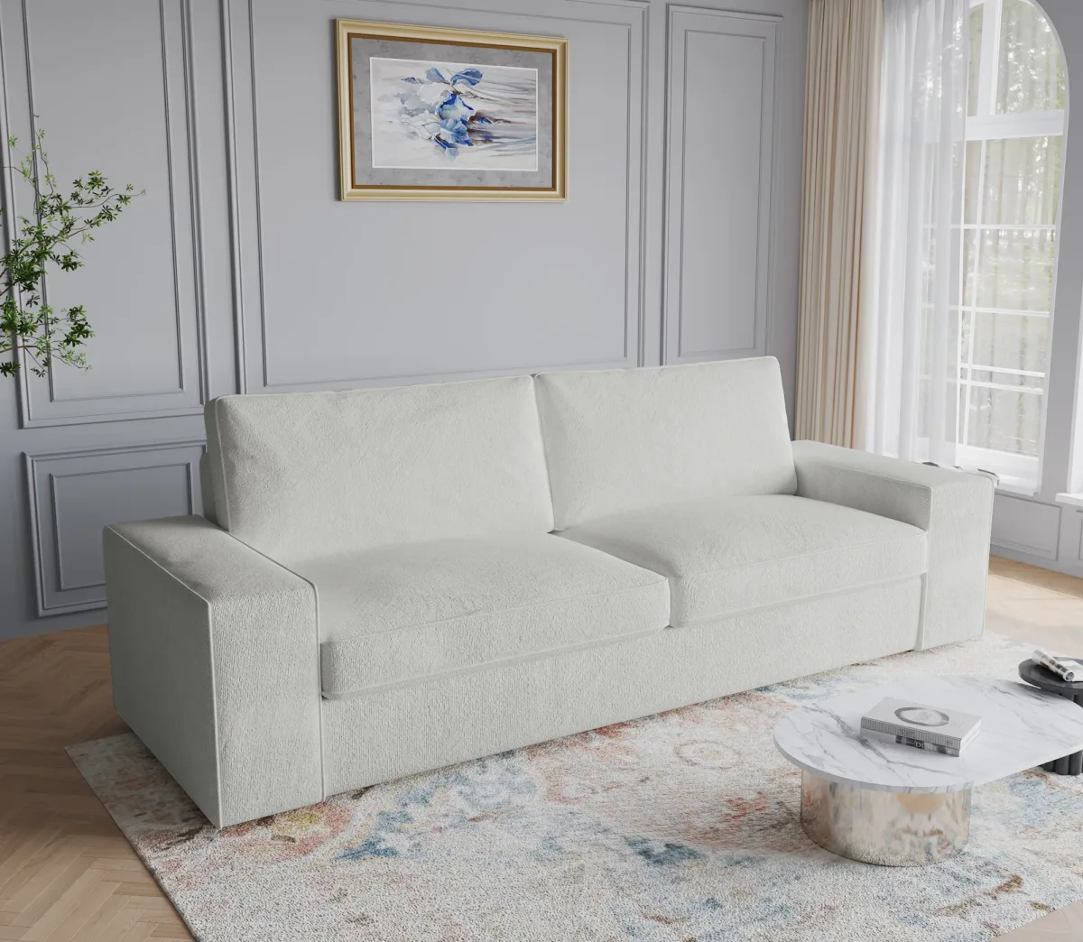 Varek 79.8" Fabric Upholstered Sofa - Image 5