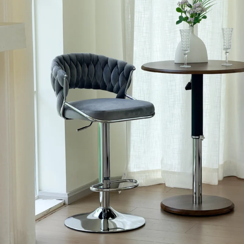 Donte Swivel Upholstered Adjustable Height Counter Stool - Image 2