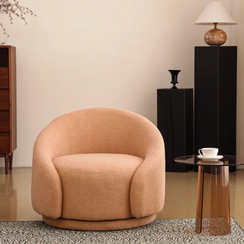 Solara Luxe Swivel Statement Barrel Chair - Image 2