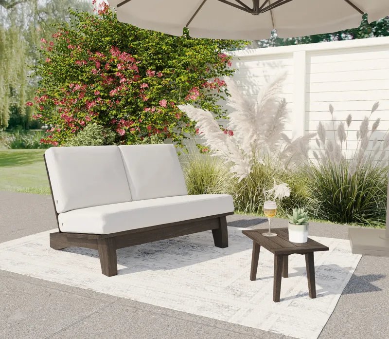 Elysian 2-Piece Patio Loveseat & End Table Set - Image 2
