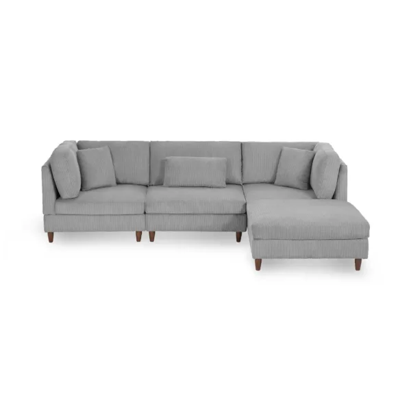 Michelyn 4 - Piece Corduroy Sectional
