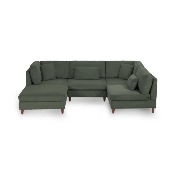 Michelyn 5 - Piece Corduroy Sectional