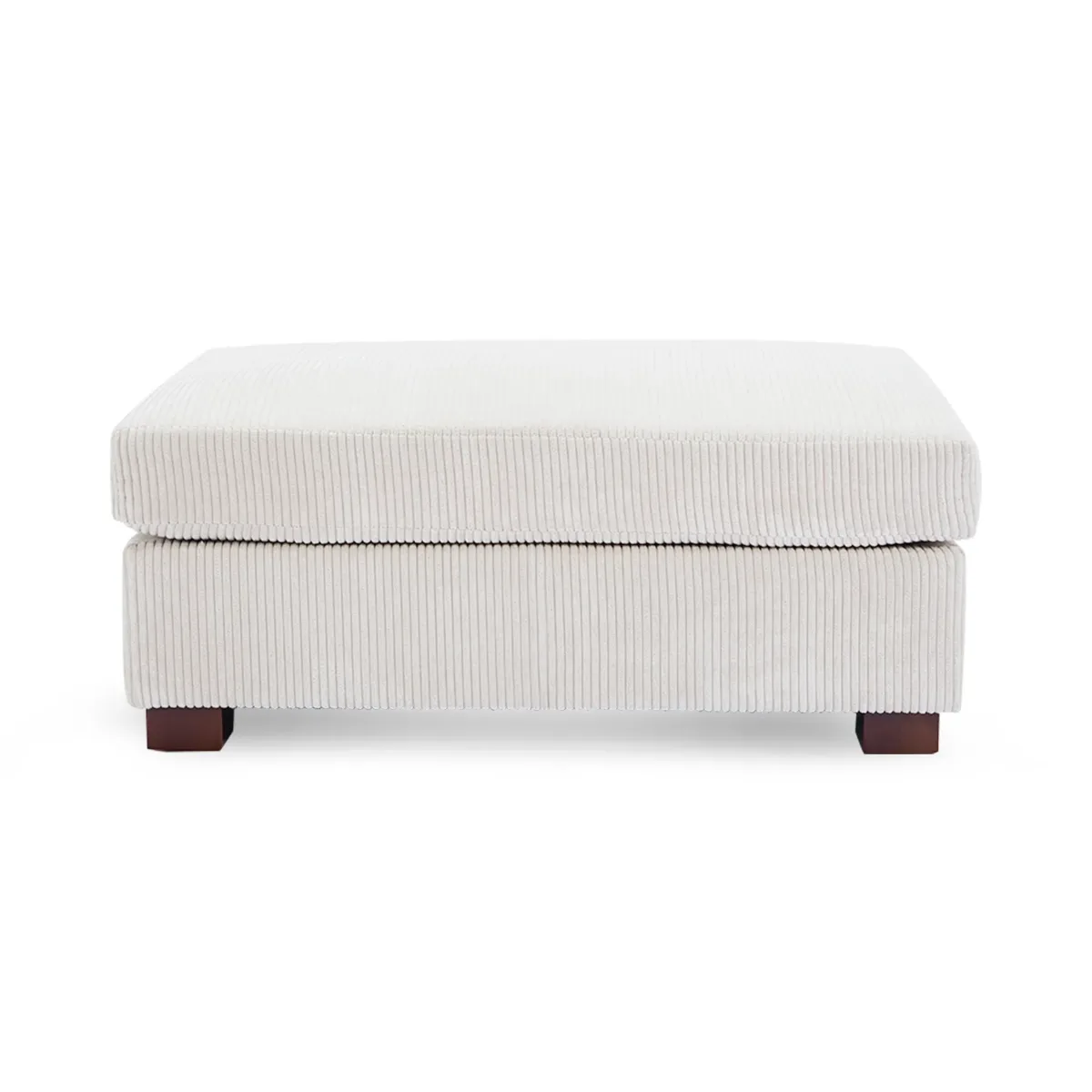 Phydra Rectangular Corduroy Upholstered Ottoman - Image 1
