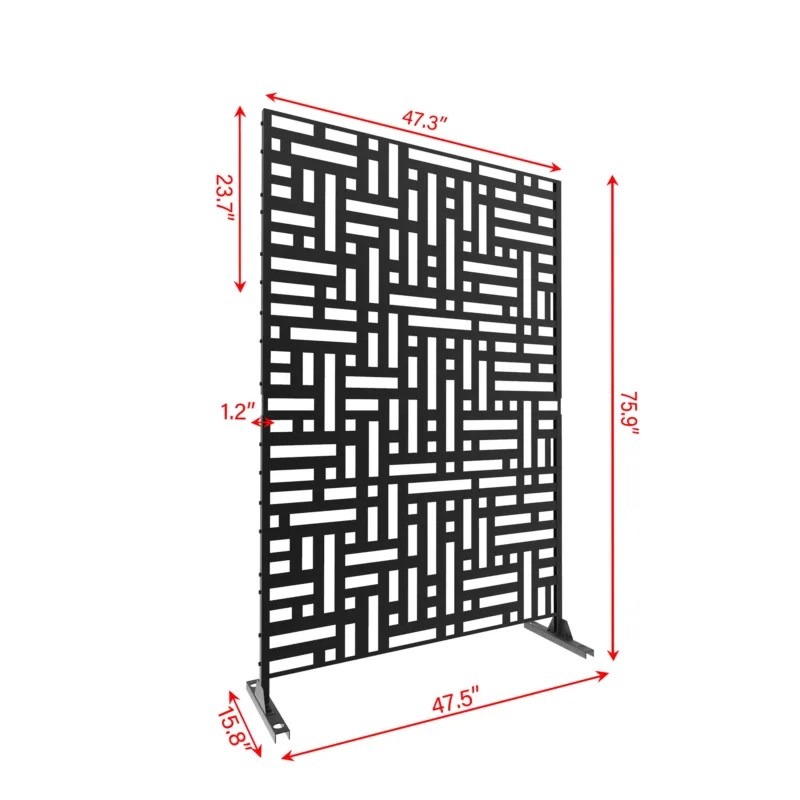 76'' x 47.2'' Privacy Metal Screen Fence Panel - Image 2