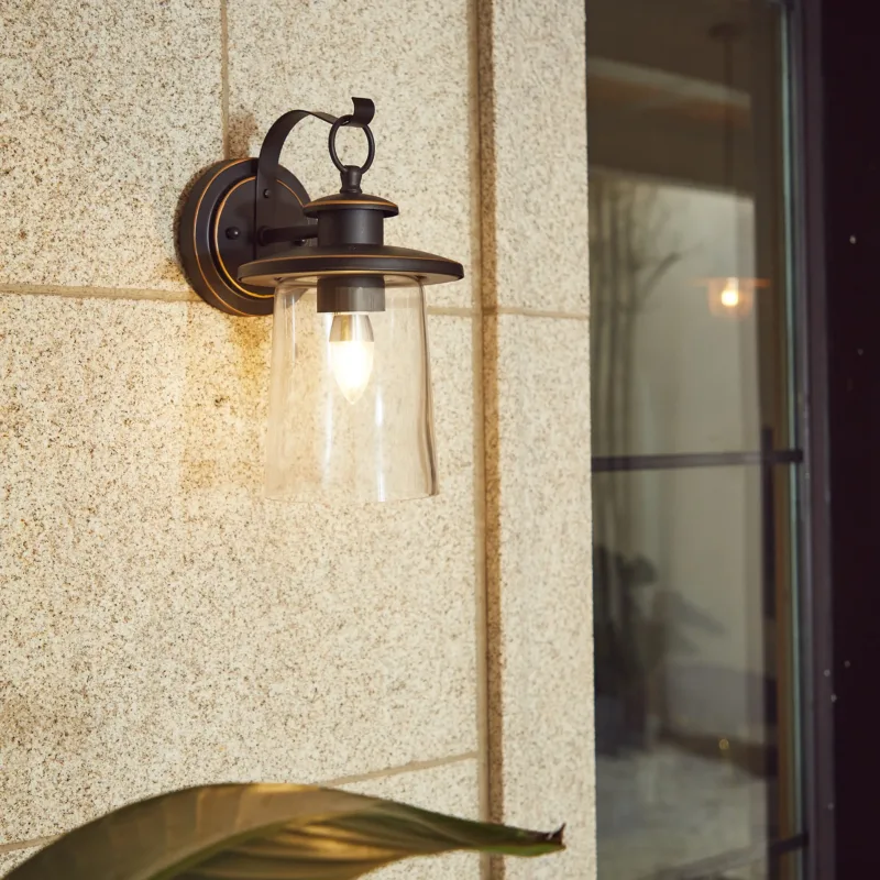 Oil Rubbed Bronze 12" H Outdoor Wall Lantern - Image 3