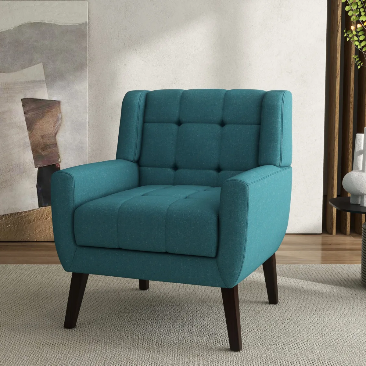 Lexeron Mid Century Modern Tufted Accent Chair - Image 6