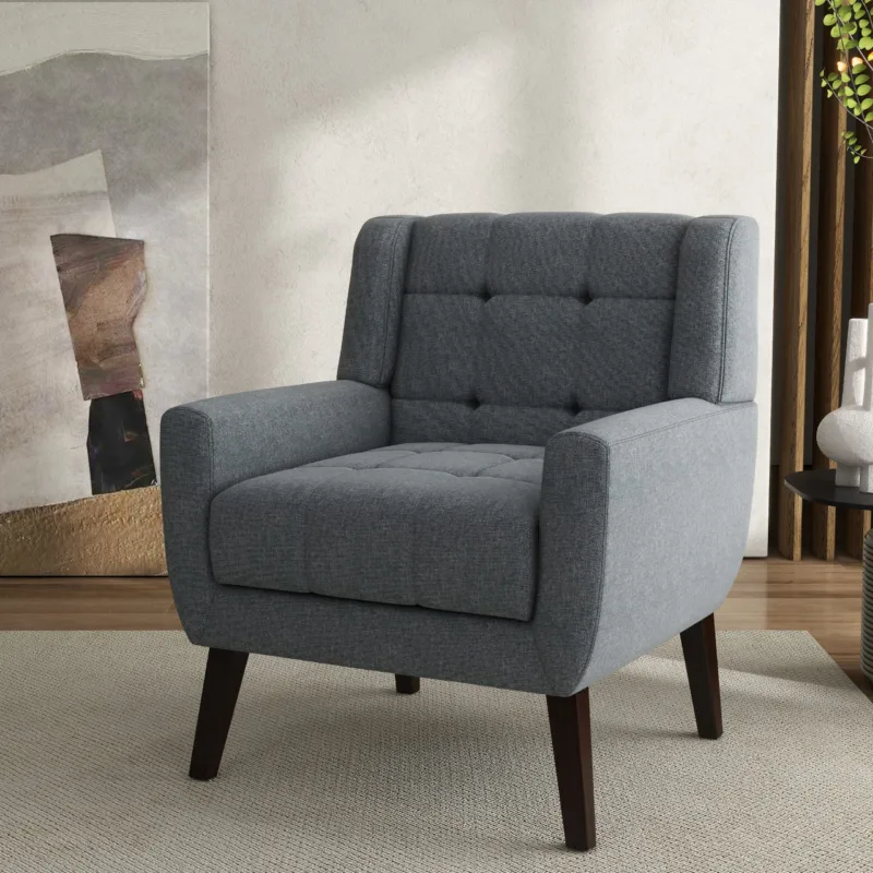Lexeron Mid Century Modern Tufted Accent Chair - Image 3