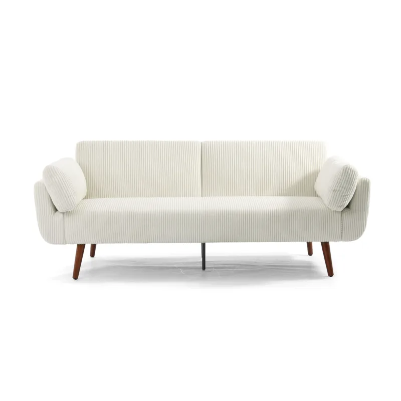 Brann 74.9" Flared Arm Convertible Sleeper Sofa