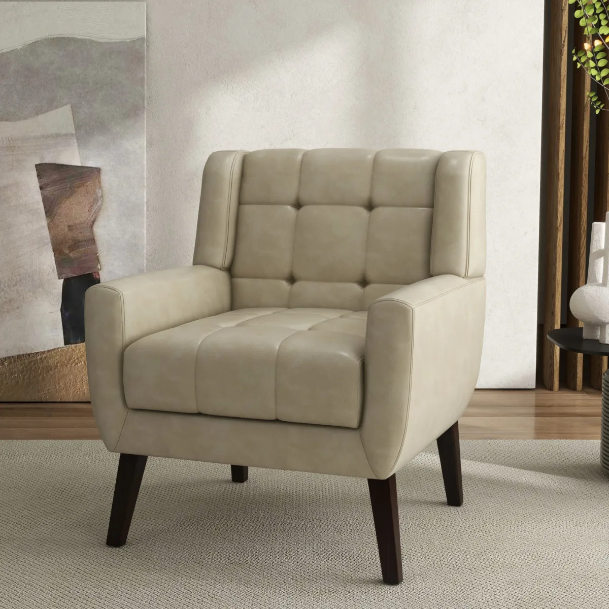 Lexeron Mid Century Modern Tufted Accent Chair - Image 10