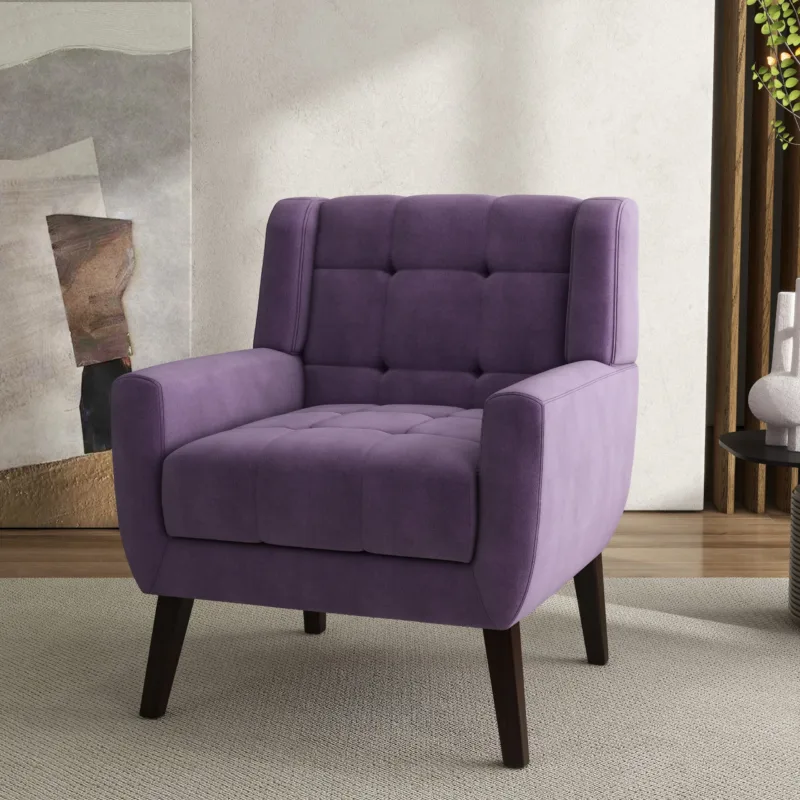 Lexeron Mid Century Modern Tufted Accent Chair - Image 13