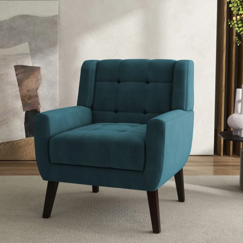 Lexeron Mid Century Modern Tufted Accent Chair - Image 11