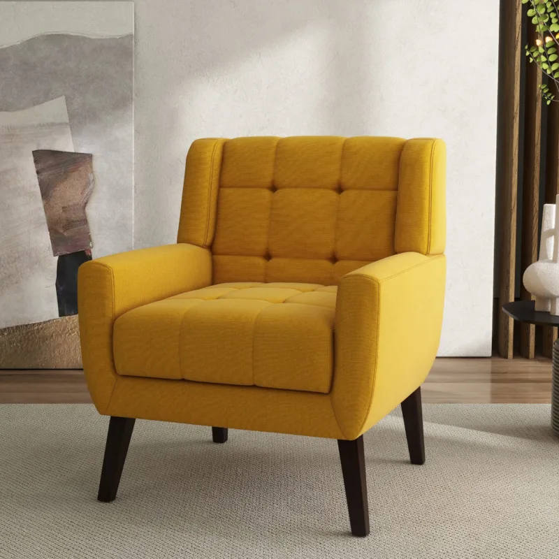 Lexeron Mid Century Modern Tufted Accent Chair - Image 5