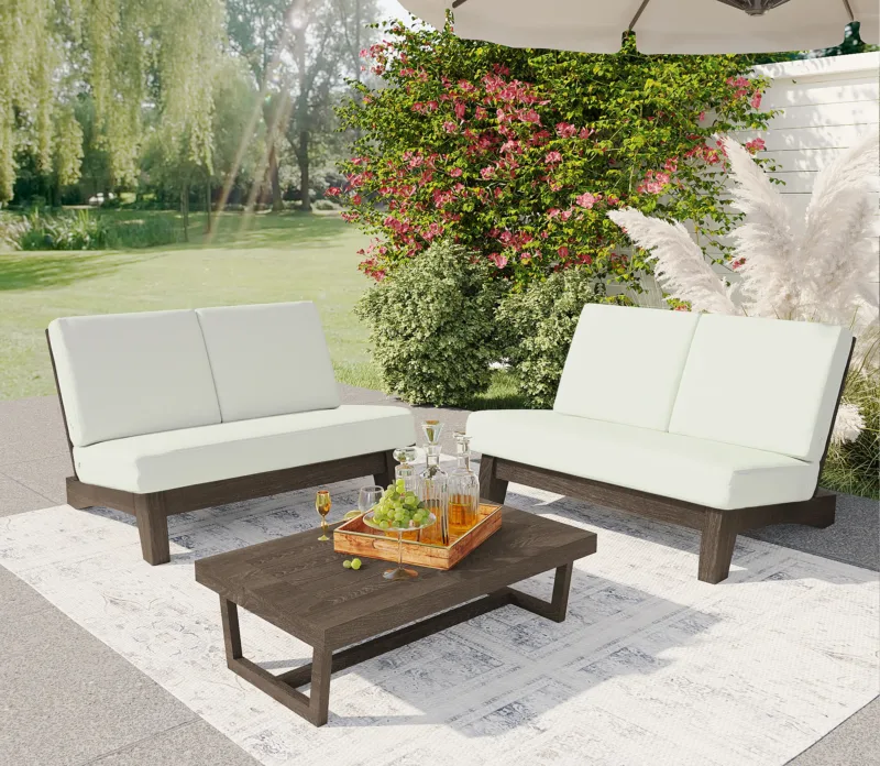Elysian 3-Piece Patio Set with Loveseats & Coffee Table - Image 2