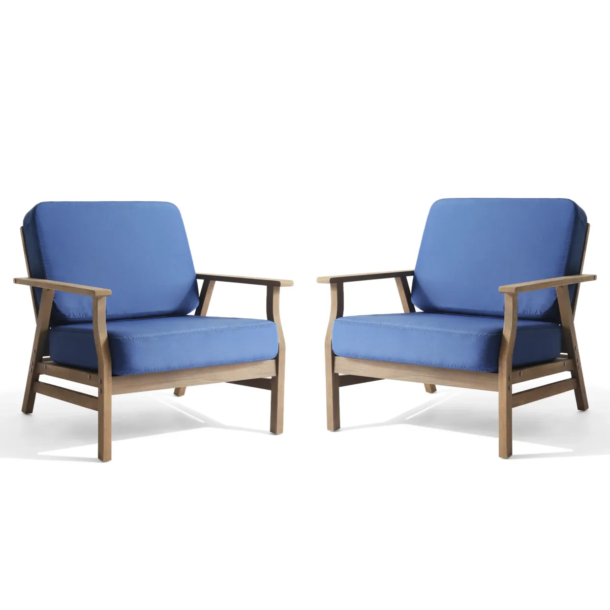 Nelis Acacia Outdoor Patio Armchairs Set of 2 - Image 6