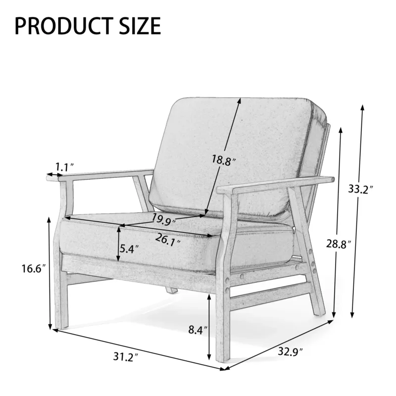 Nelis Acacia Outdoor Patio Armchairs Set of 2 - Image 2