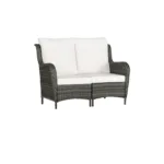 Outdoor Wicker Loveseat - Two Single Armchairs Combined