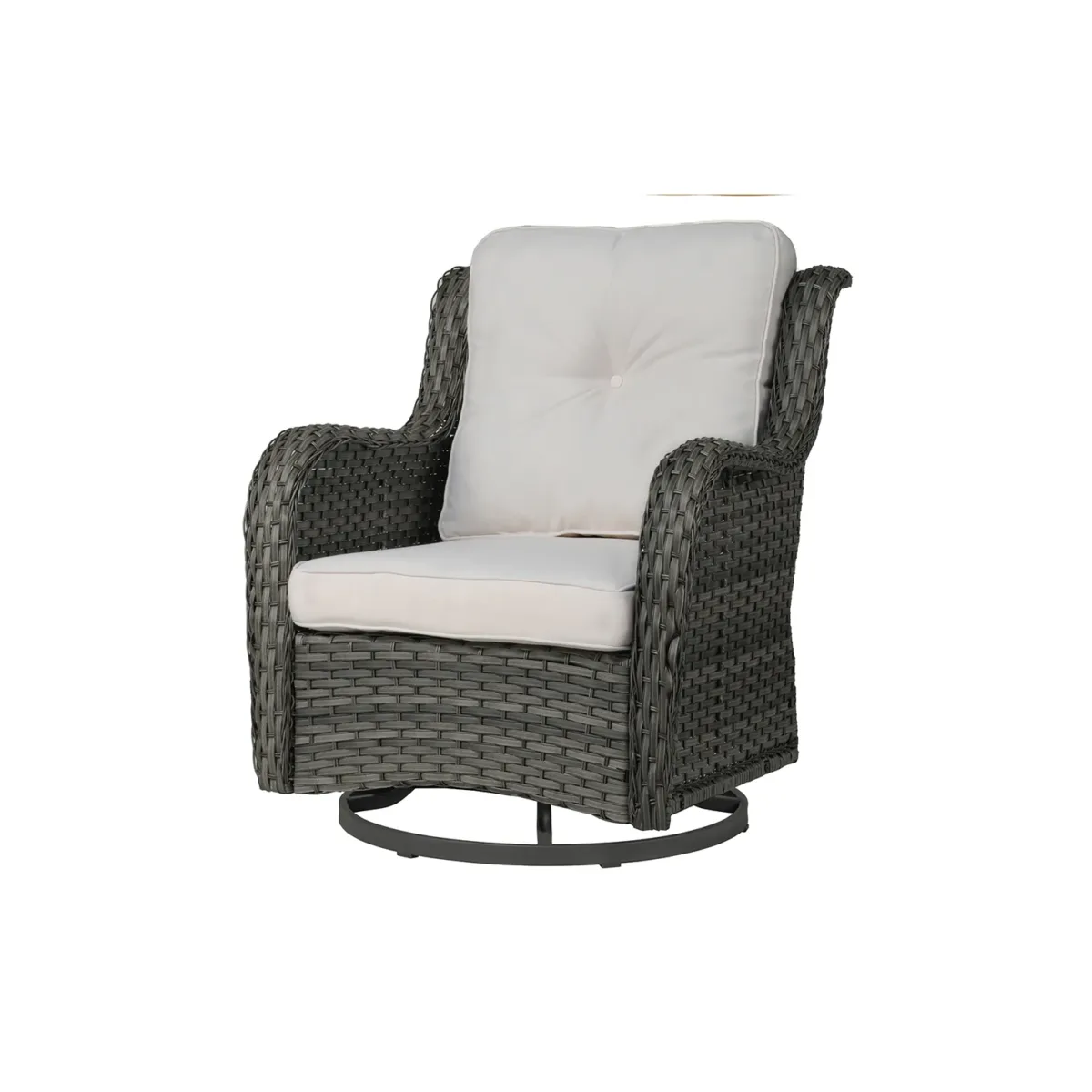 Outdoor Avalise Rocker Metal Chair with Cushions - Image 1