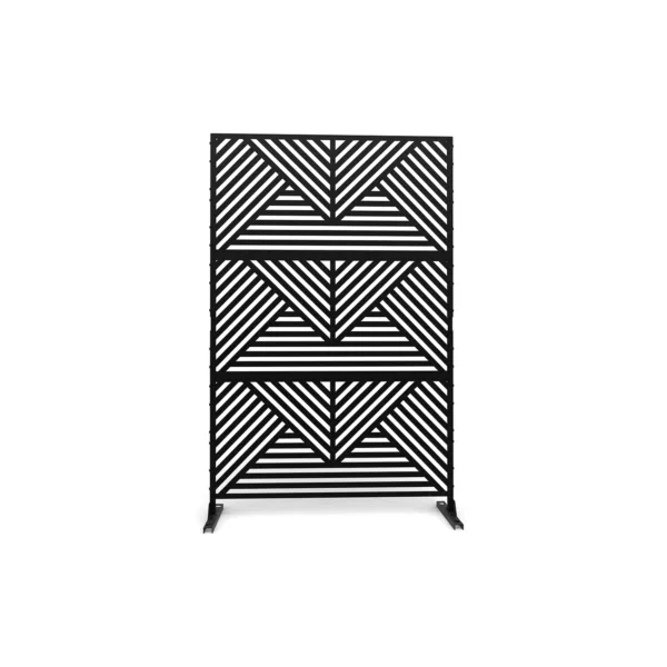6 ft. H x 4 ft. W Stanaford Outdoor Metal Privacy Screen with Elegant Modern Design