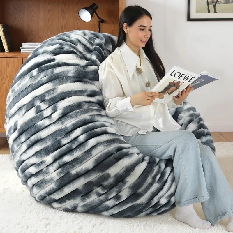 Angora-Soft Bean Bag for Movie Nights & Reading Nook - Image 2