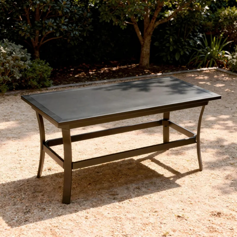 Charron 41.81'' Wide Metal Outdoor Patio Coffee Table - Image 2