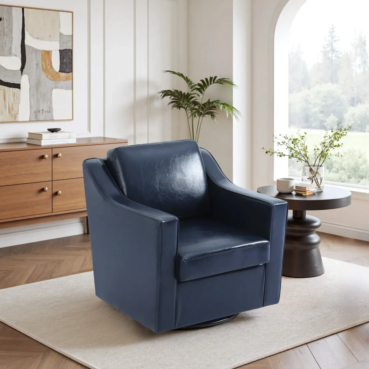 Upholstered Swivel Armchair - Image 12