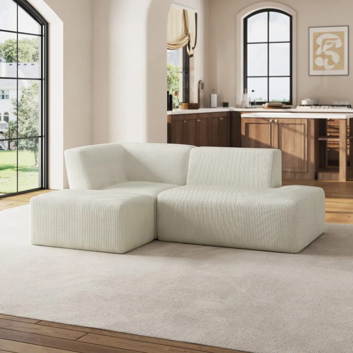 3 - Piece Corduroy Sectional - Image 9