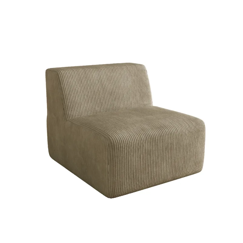 Camelle Corduroy Upholstered Armless Chair - Image 2