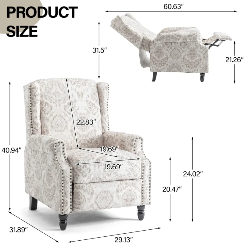 Manual Standard Push Back Recliner - Image 8