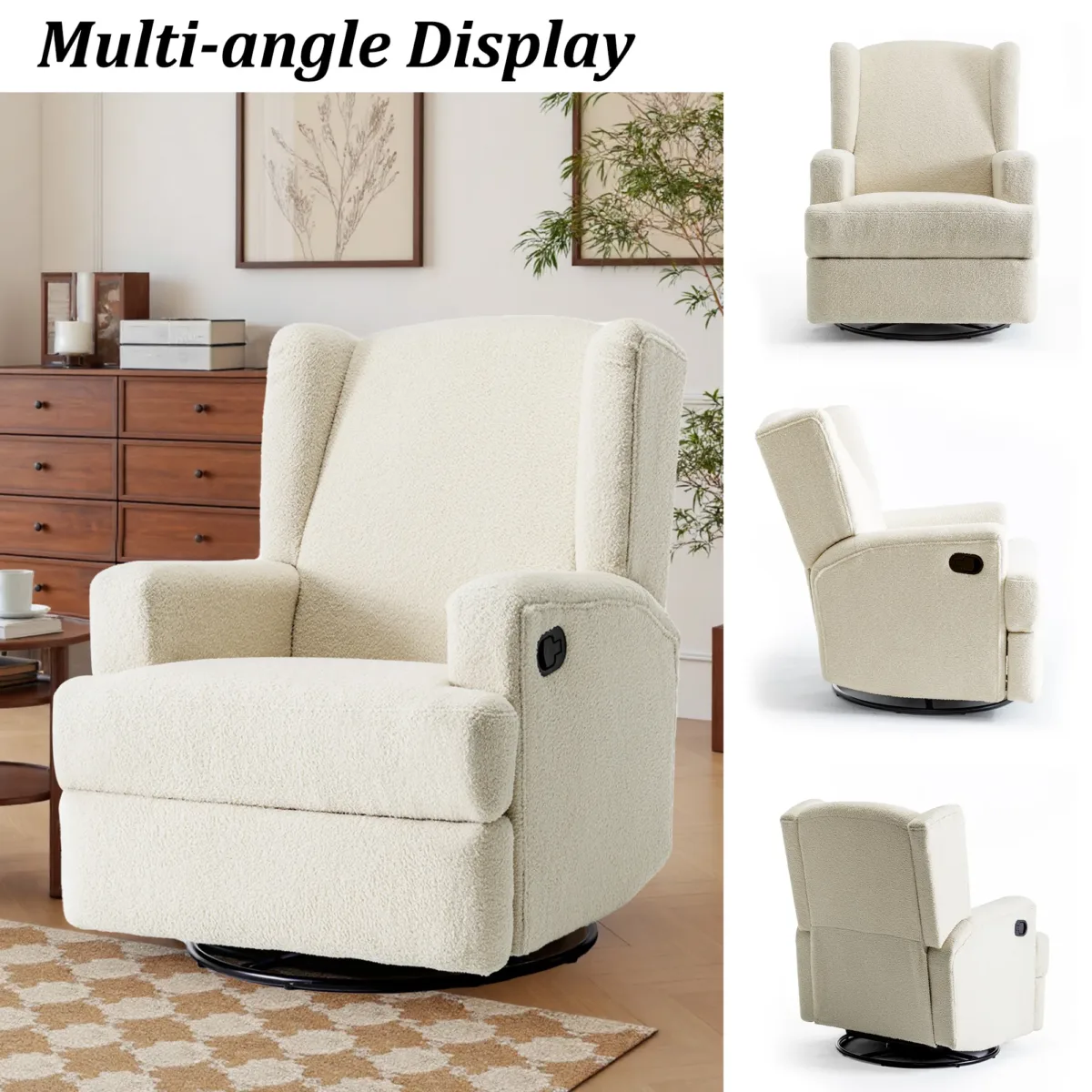 Upholstered Swivel Reclining - Image 10