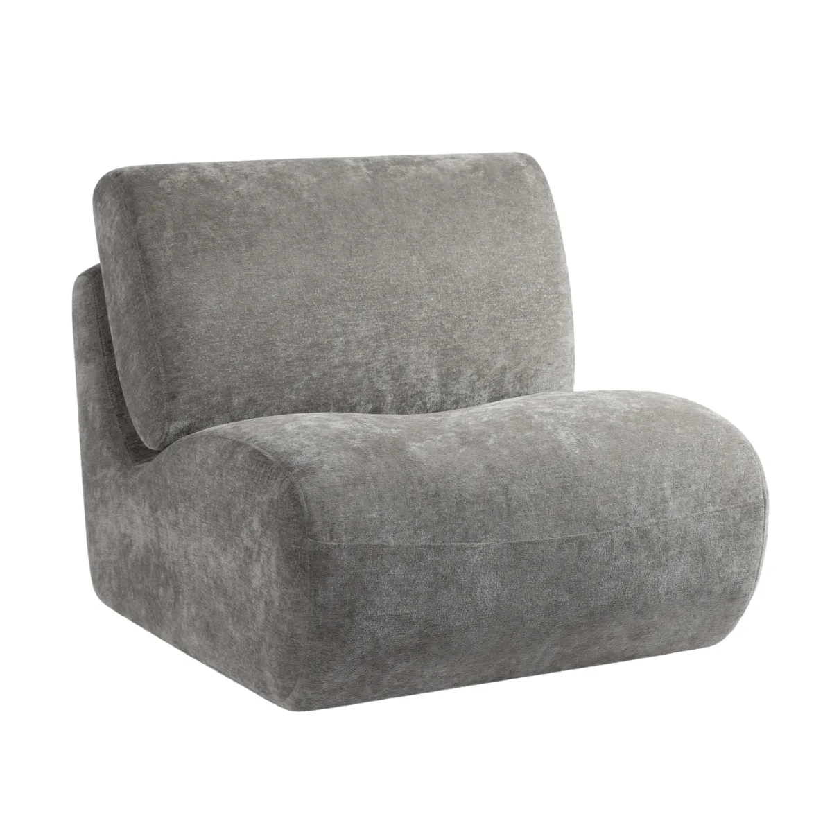 360 Swivel Upholstered Armless Leisure Chair - Image 2
