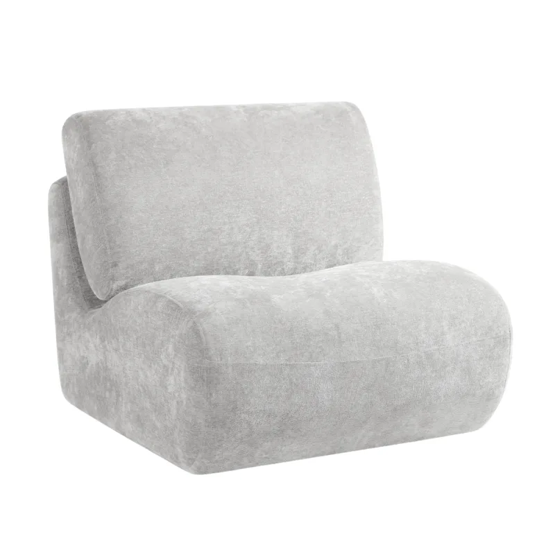 360 Swivel Upholstered Armless Leisure Chair - Image 5