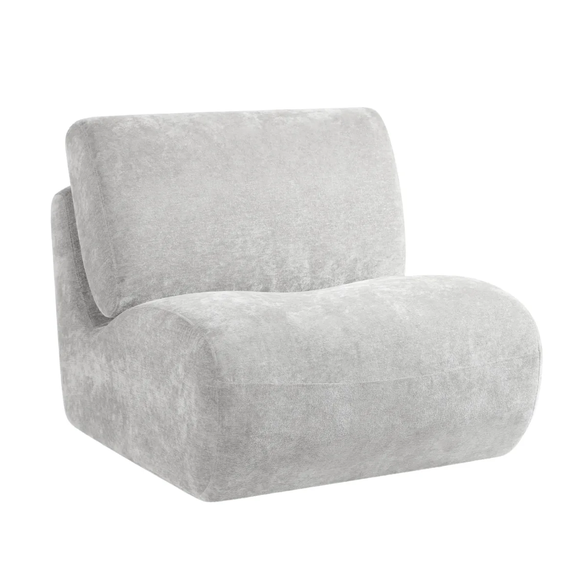 360 Swivel Upholstered Armless Leisure Chair - Image 5