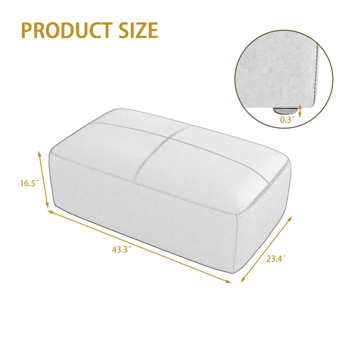 Hustle Square Top-Grain Genuine Leather Ottoman (Set of 2) - Image 9