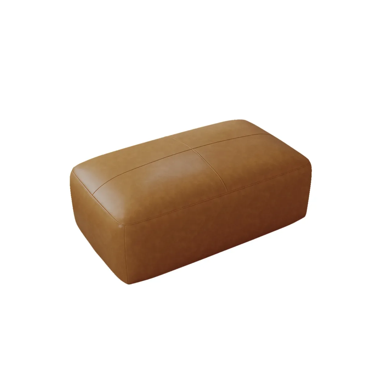 Hustle Square Top-Grain Genuine Leather Ottoman - Image 3