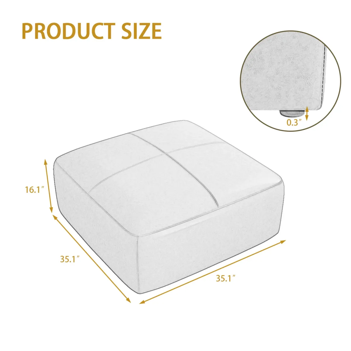 Hustle Square Top-Grain Genuine Leather Ottoman (Set of 2) - Image 8