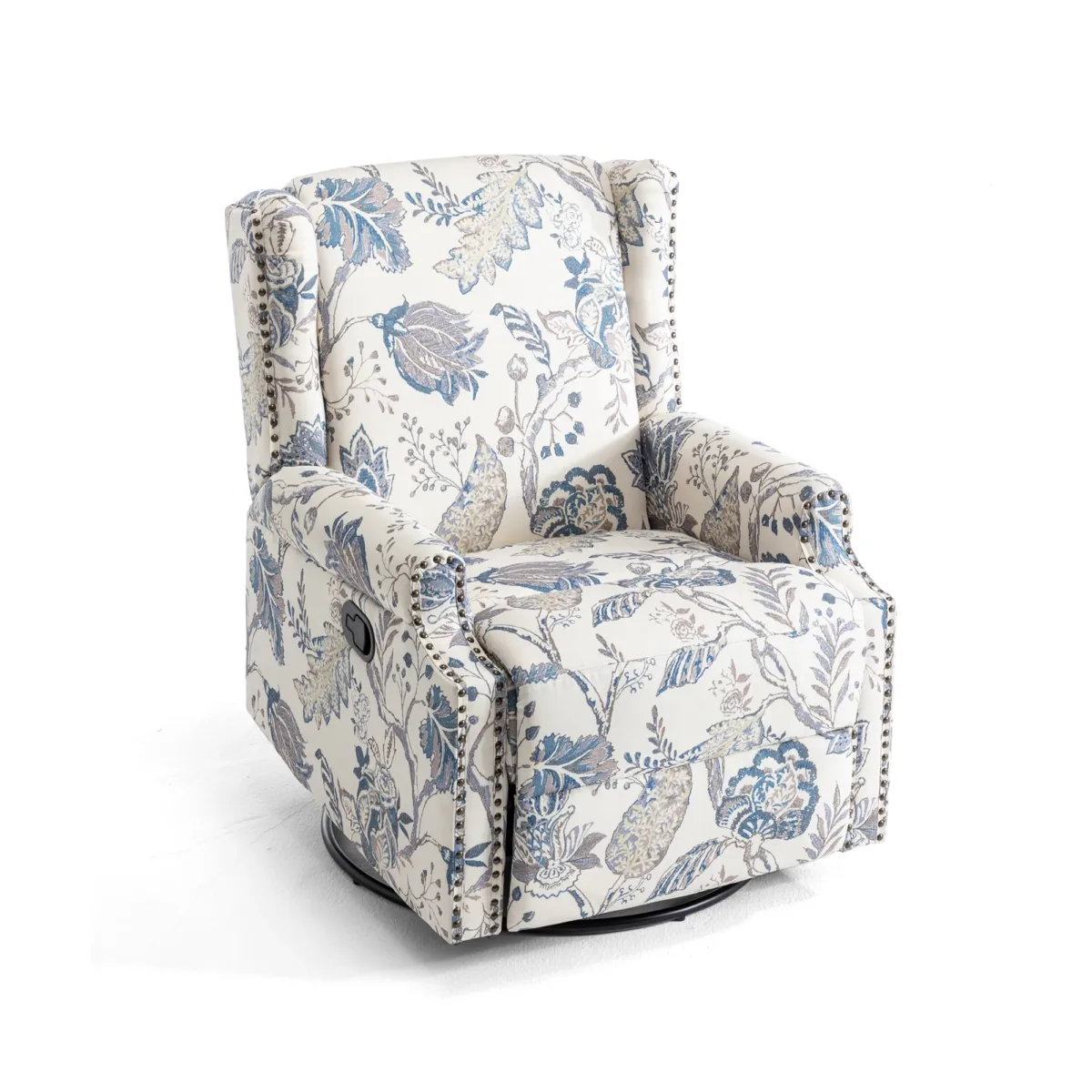 Upholstered Swivel Recliner - Image 1