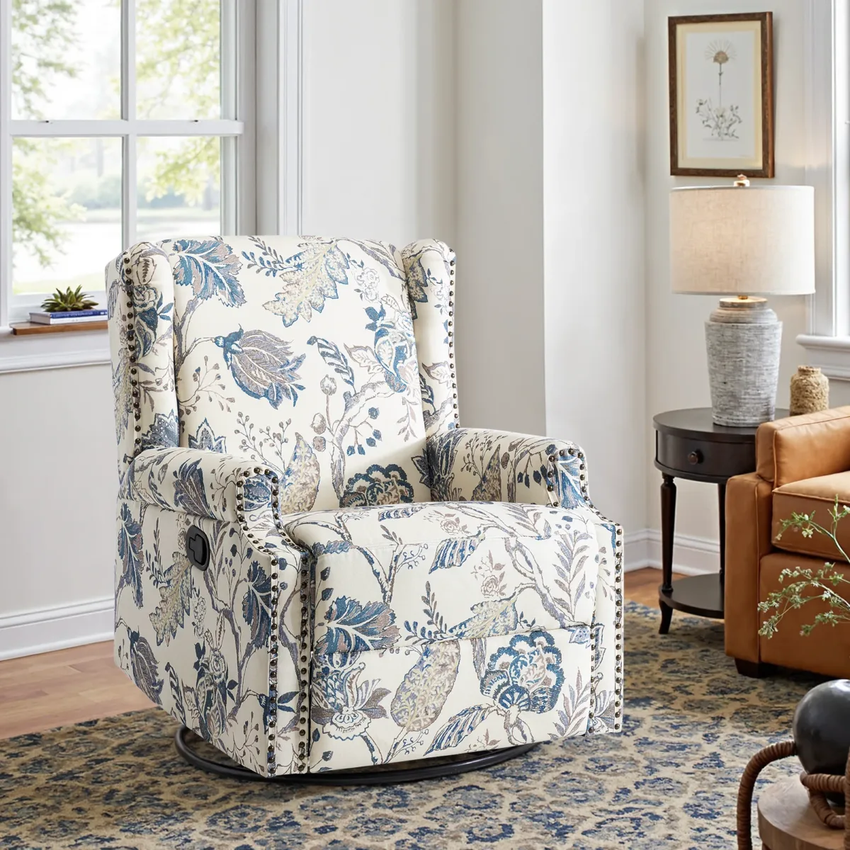 Upholstered Swivel Recliner - Image 12
