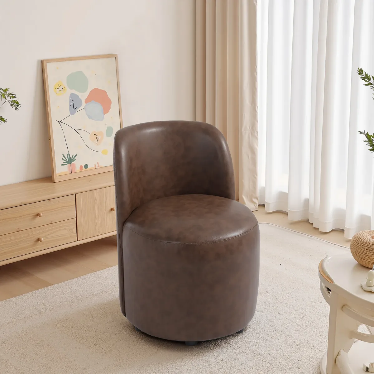 Minimalist Designed Barrel Dining Chair - Image 12