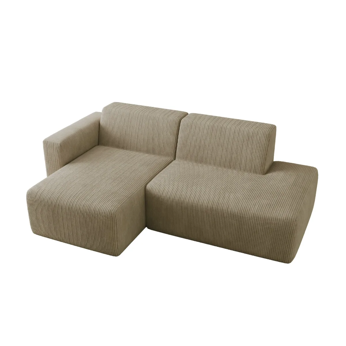 Camelle 2-Piece Corduroy Sectional Sofa with Right Chaise - Image 2