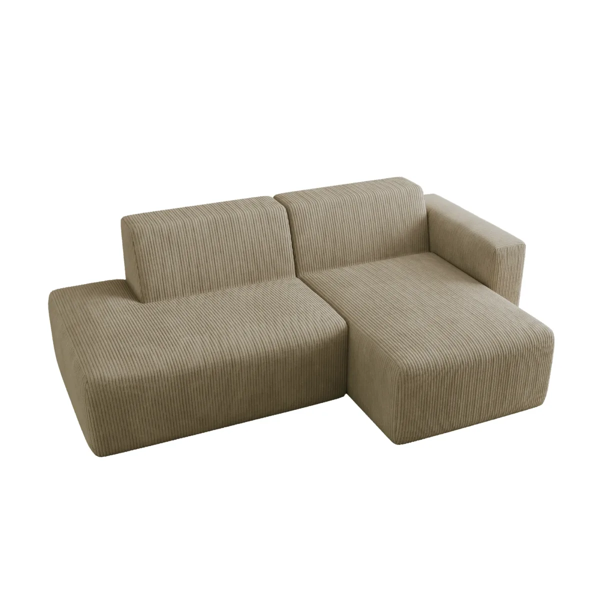 2 - Piece Corduroy Sectional - Image 2