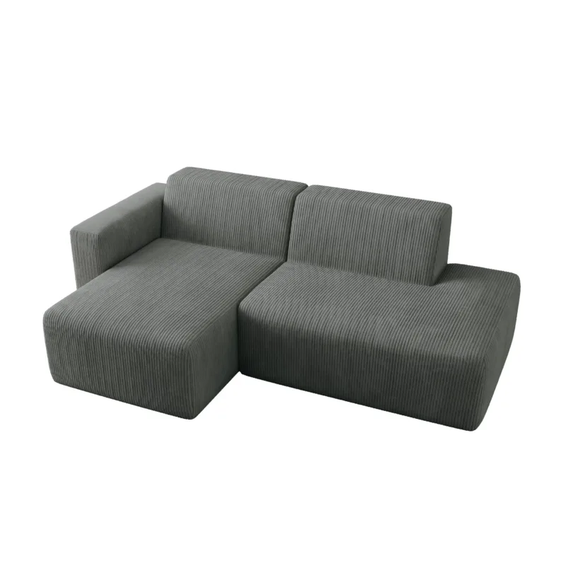 Camelle 2-Piece Corduroy Sectional Sofa with Right Chaise - Image 3
