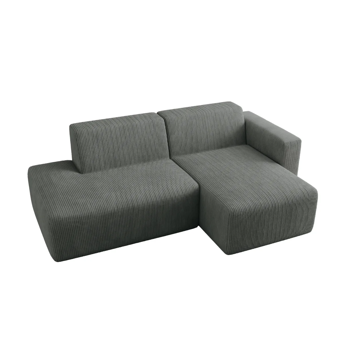 2 - Piece Corduroy Sectional - Image 3