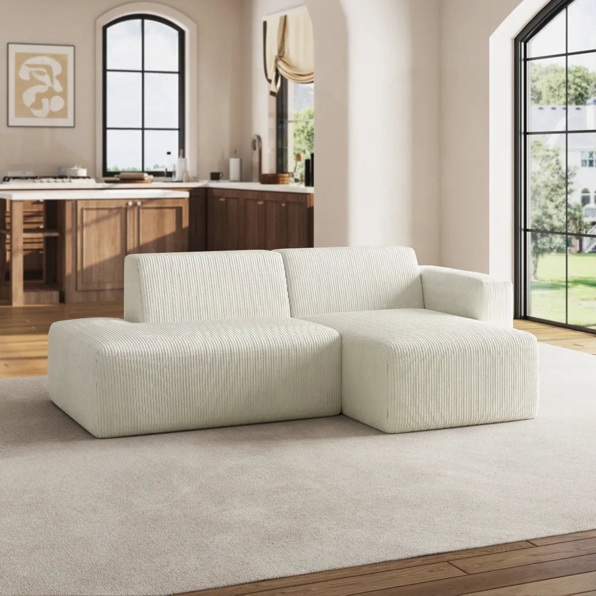 2 - Piece Corduroy Sectional - Image 8