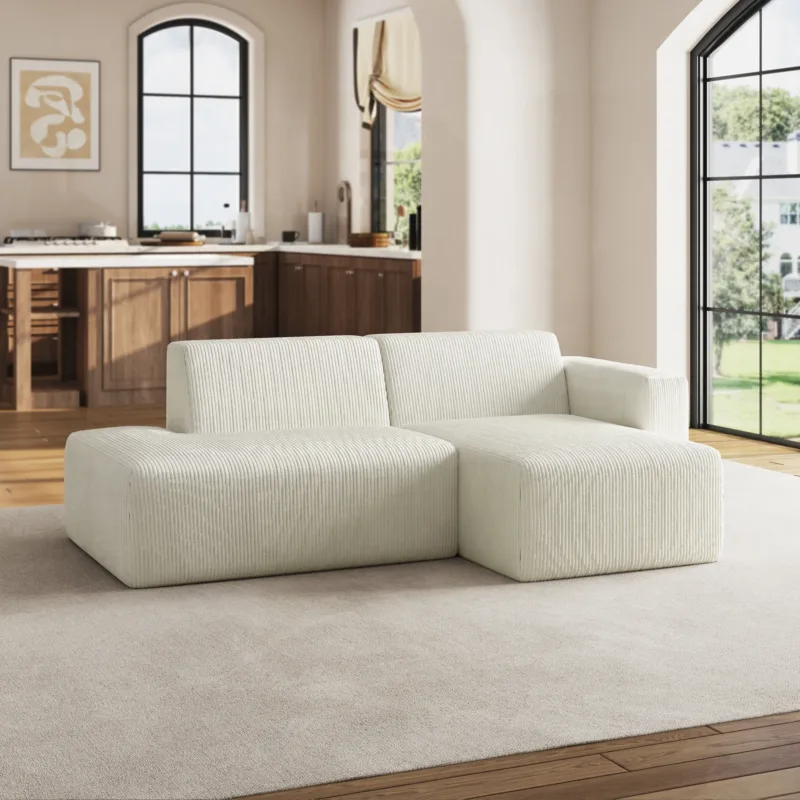 2 - Piece Corduroy Sectional - Image 8