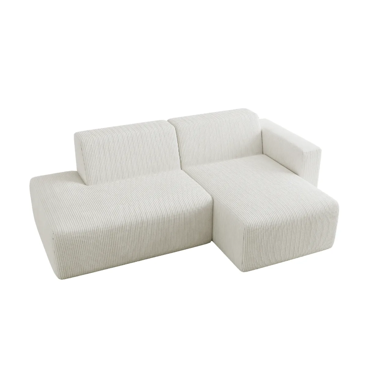 2 - Piece Corduroy Sectional - Image 1