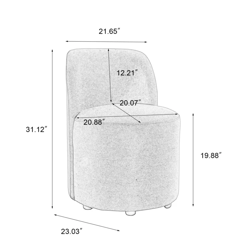 Minimalist Designed Barrel Dining Chair - Image 8