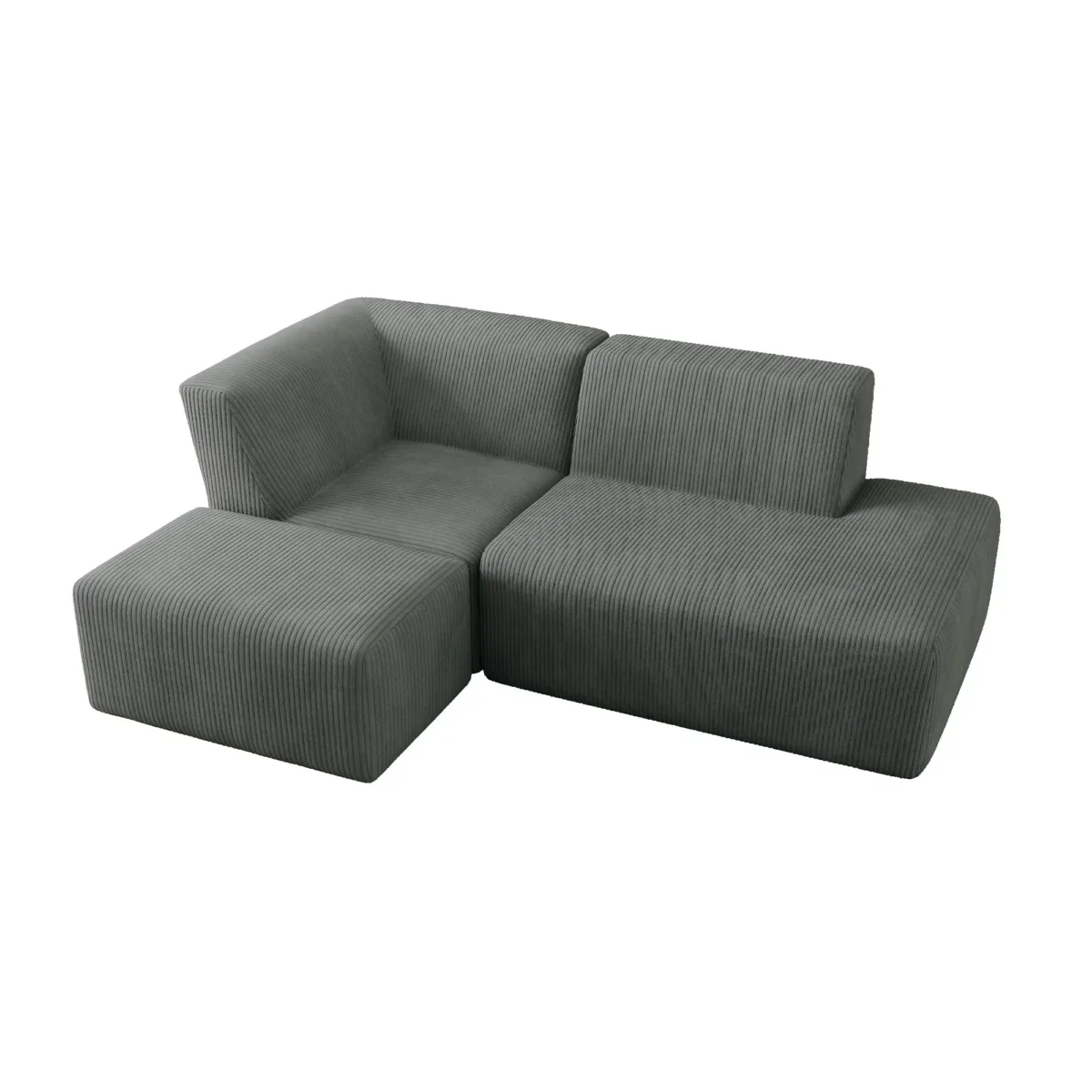 3 - Piece Corduroy Sectional - Image 2