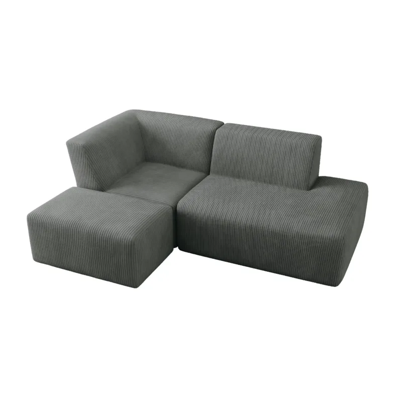 3 - Piece Corduroy Sectional - Image 2