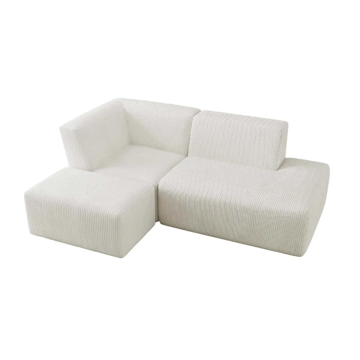 3 - Piece Corduroy Sectional - Image 1
