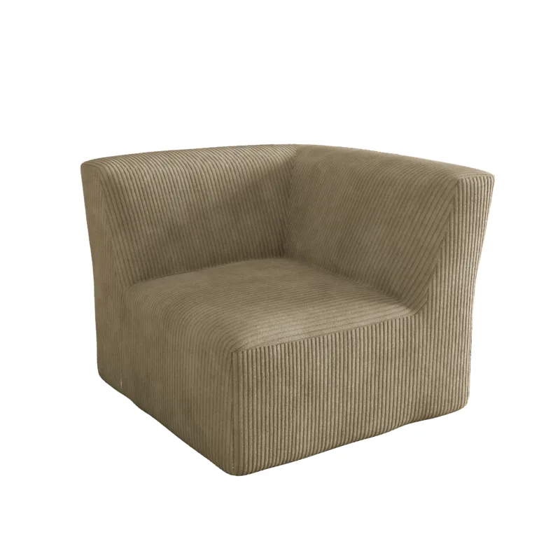 Camelle Corduroy Upholstered Corner Chair - Image 4